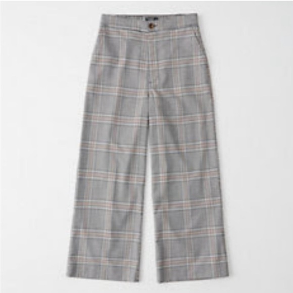 Abercrombie & Fitch Pants - NWT LONG Abercrombie High Rise Wide Leg Plaid Pant Small